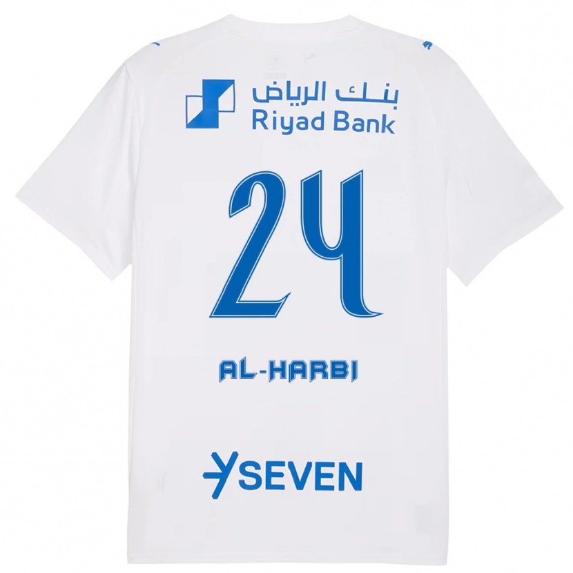 Danxen Homme Maillot Moteb Al-Harbi #24 Blanc Bleu Tenues Extérieur 2025/26 T-Shirt