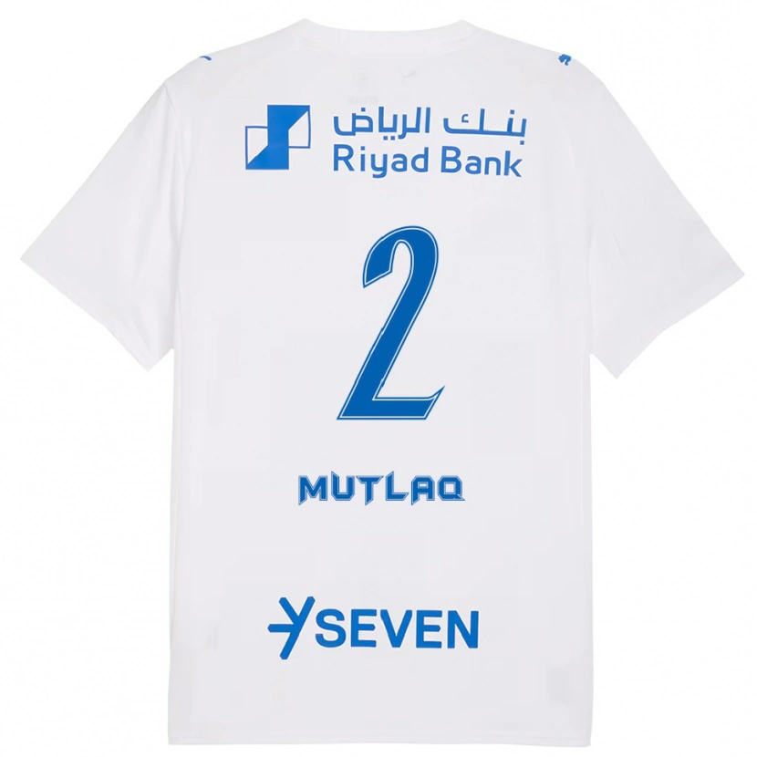 Danxen Homme Maillot Mohrah Mutlaq #2 Blanc Bleu Tenues Extérieur 2025/26 T-Shirt