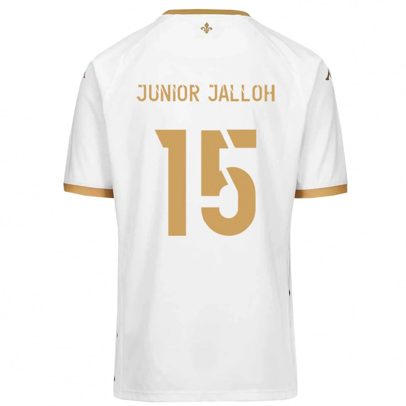 Danxen Homme Maillot Abubakar Junior Jalloh #15 Blanc Or Tenues Extérieur 2025/26 T-Shirt