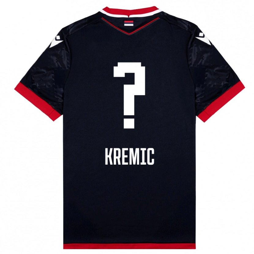 Danxen Homme Maillot Luka Kremic #0 Noir Rouge Tenues Extérieur 2025/26 T-Shirt