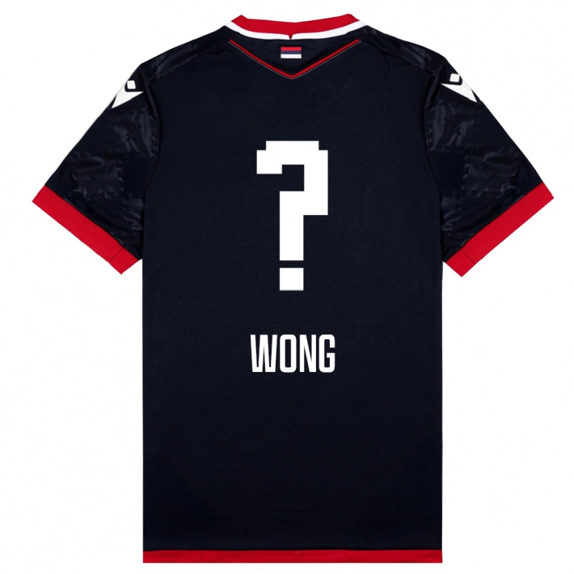 Danxen Homme Maillot Luka Wong #0 Noir Rouge Tenues Extérieur 2025/26 T-Shirt