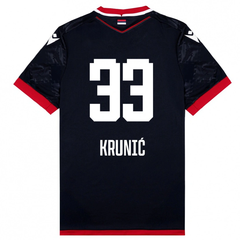 Danxen Homme Maillot Rade Krunic #33 Noir Rouge Tenues Extérieur 2025/26 T-Shirt