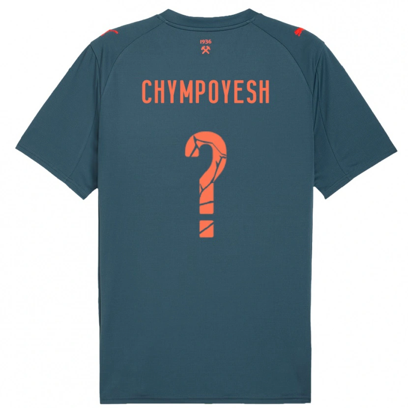 Danxen Homme Maillot Vladyslav Chympoyesh #0 Marine Rouge Tenues Extérieur 2025/26 T-Shirt