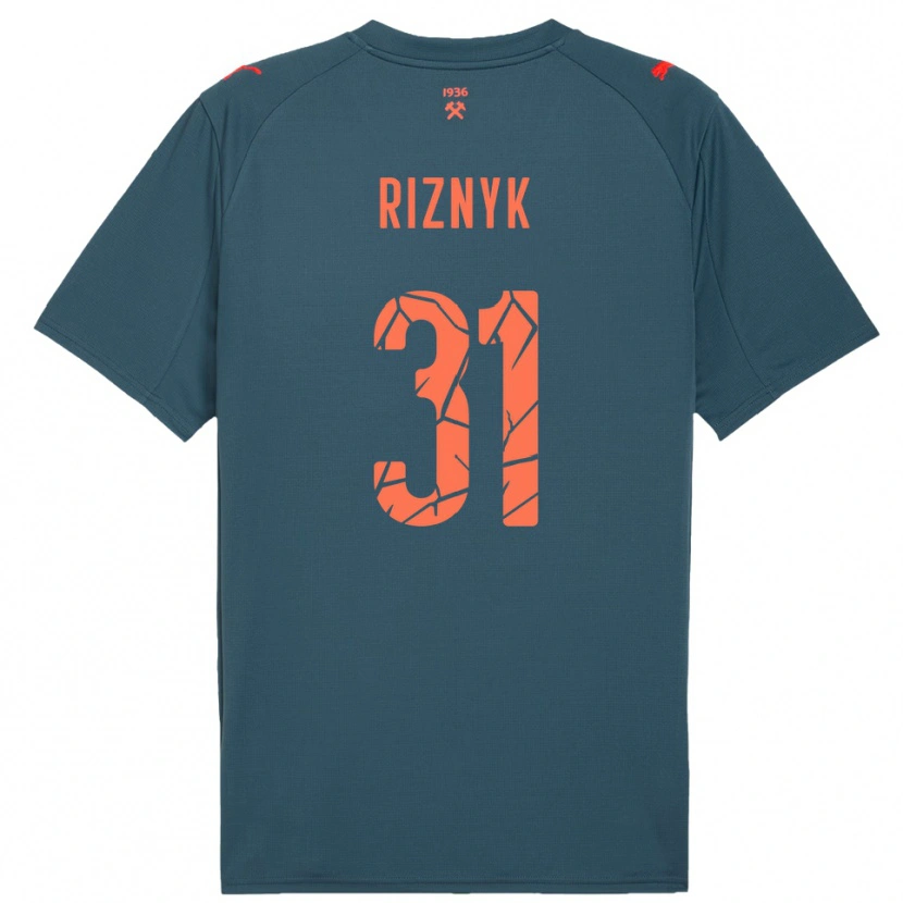 Danxen Homme Maillot Dmytro Riznyk #31 Marine Rouge Tenues Extérieur 2025/26 T-Shirt