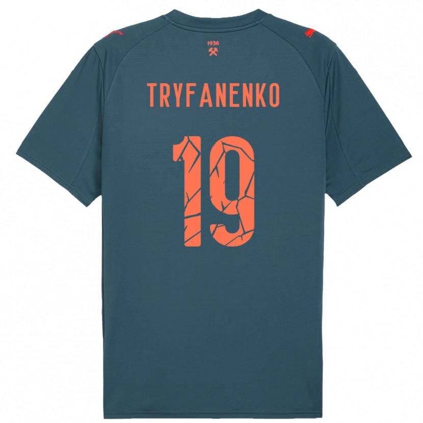 Danxen Homme Maillot Bogdan Tryfanenko #19 Marine Rouge Tenues Extérieur 2025/26 T-Shirt