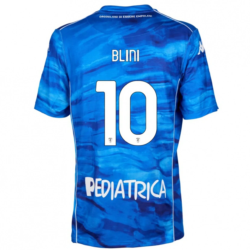 Danxen Femme Maillot Oliver Blini #10 Bleu Blanc Tenues Domicile 2025/26 T-Shirt