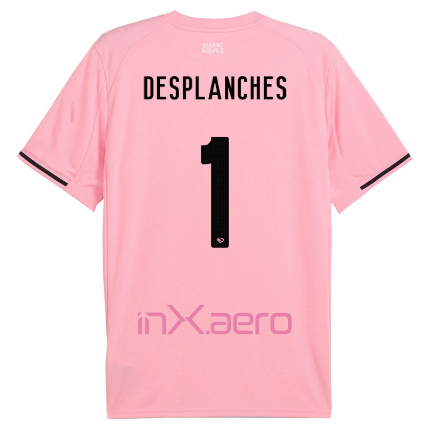 Danxen Femme Maillot Sebastiano Desplanches #1 Rose Noir Tenues Domicile 2025/26 T-Shirt