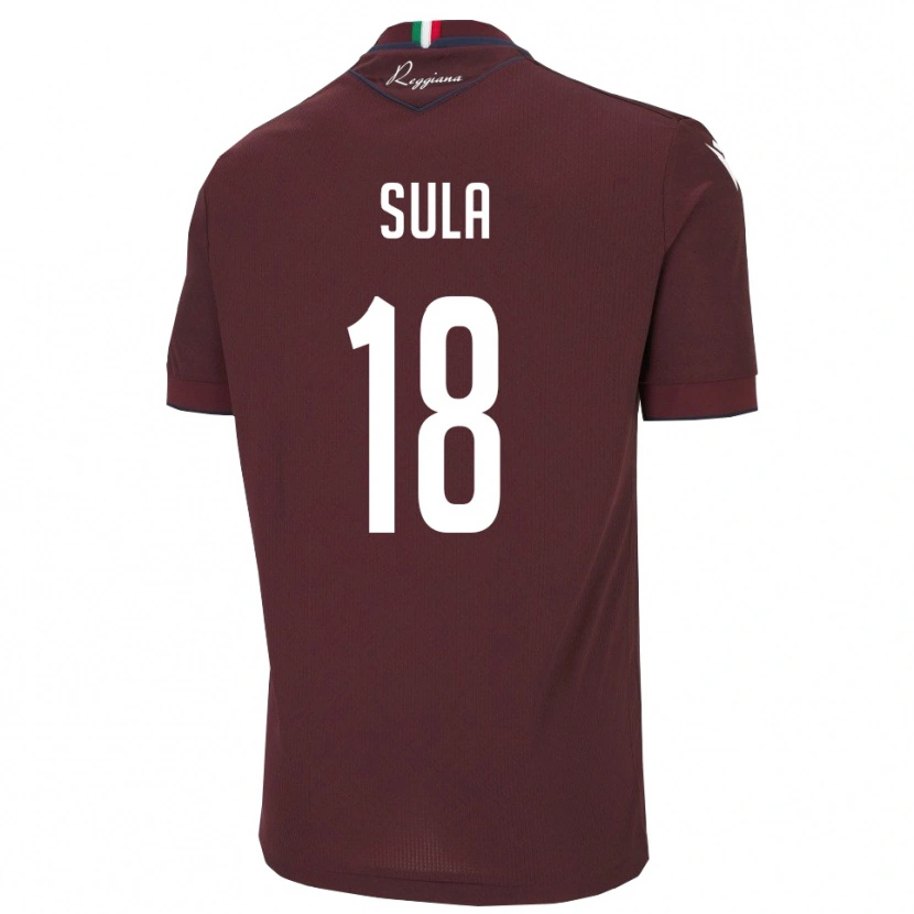 Danxen Femme Maillot Joel Sula #18 Bourgogne Blanc Tenues Domicile 2025/26 T-Shirt