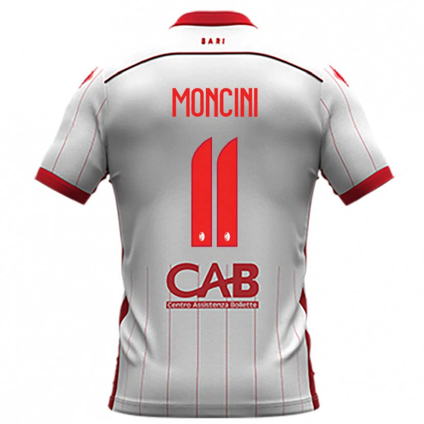 Danxen Femme Maillot Gabriele Moncini #11 Blanc Rouge Tenues Domicile 2025/26 T-Shirt