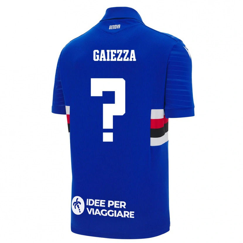 Danxen Femme Maillot Edoardo Gaiezza #0 Bleu Blanc Tenues Domicile 2025/26 T-Shirt