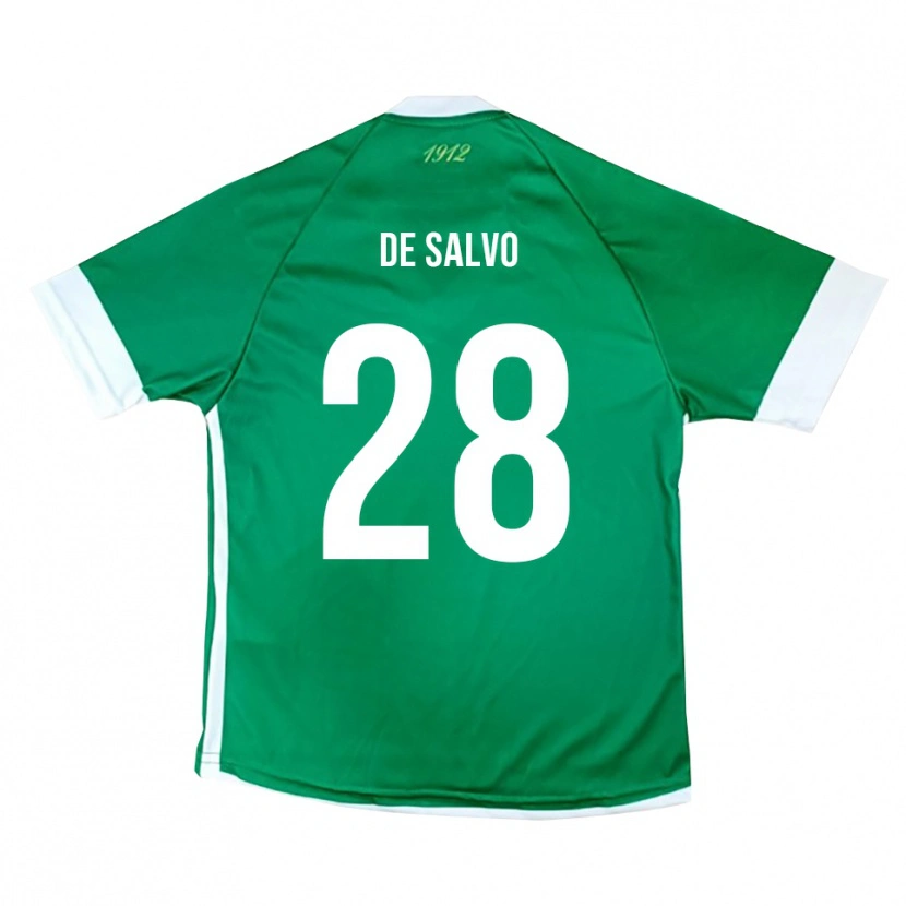 Danxen Femme Maillot Ugo De Salvo #28 Vert Blanc Tenues Domicile 2025/26 T-Shirt
