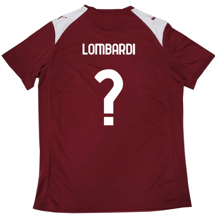 Danxen Femme Maillot Lorenzo Lombardi #0 Bordeaux Blanc Tenues Domicile 2025/26 T-Shirt