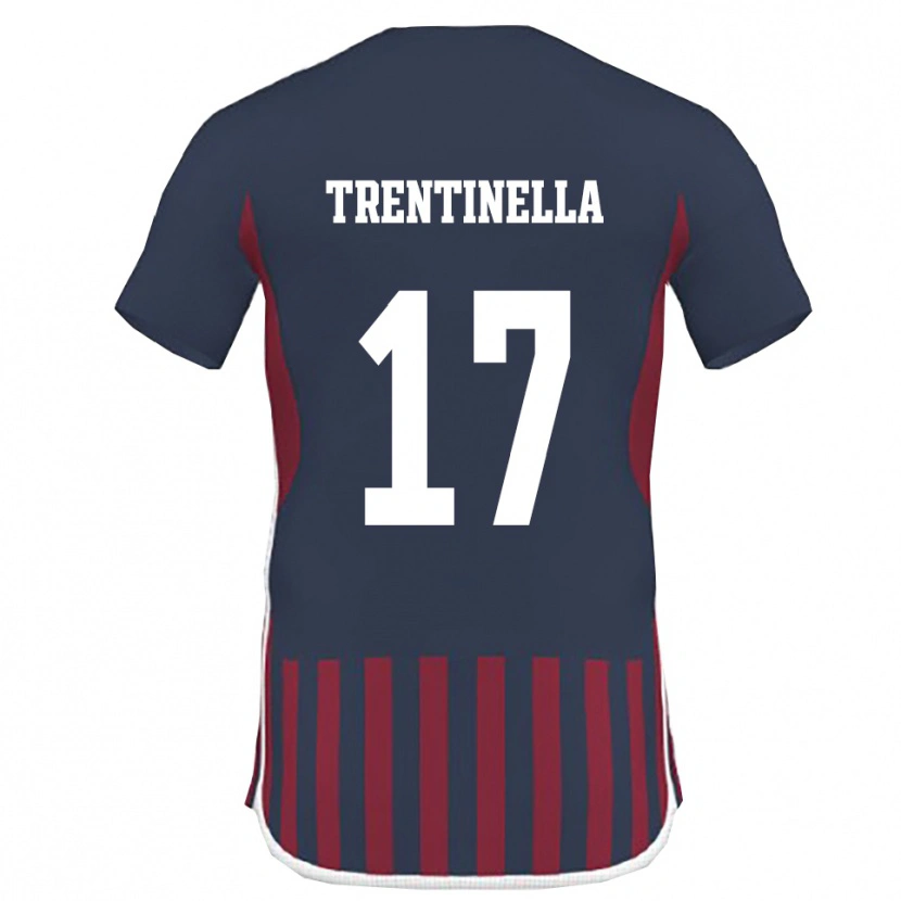 Danxen Femme Maillot Marco Trentinella #17 Marine Rouge Tenues Domicile 2025/26 T-Shirt