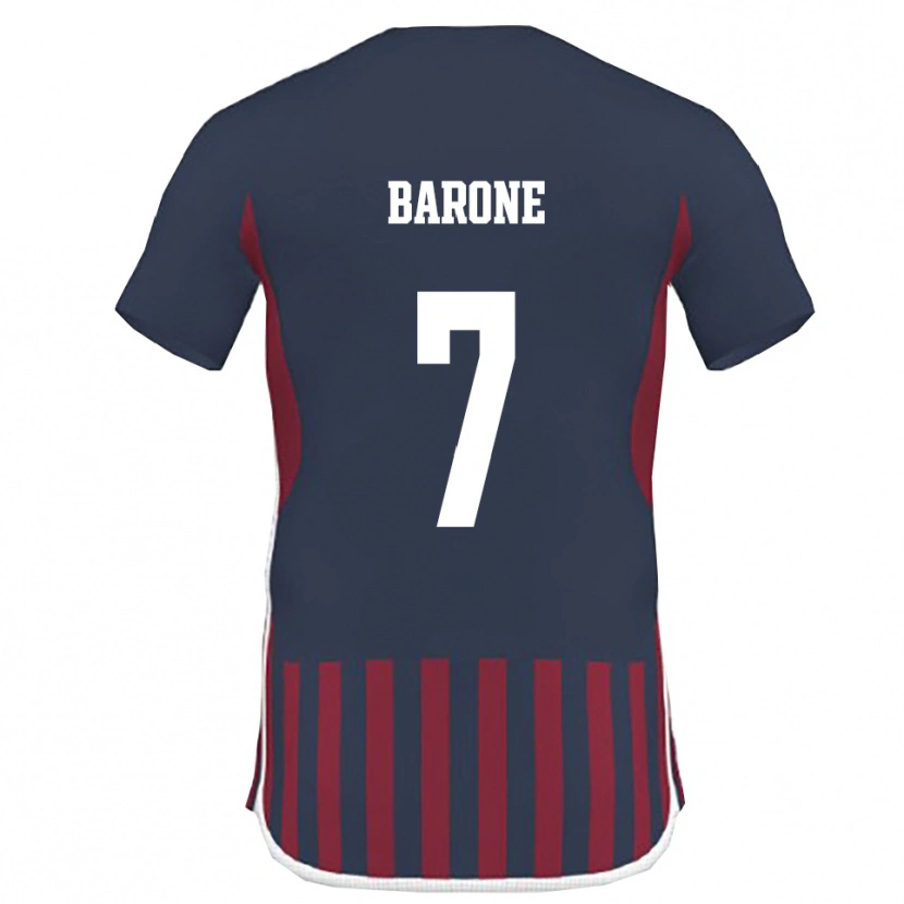 Danxen Femme Maillot Antonio Barone #7 Marine Rouge Tenues Domicile 2025/26 T-Shirt