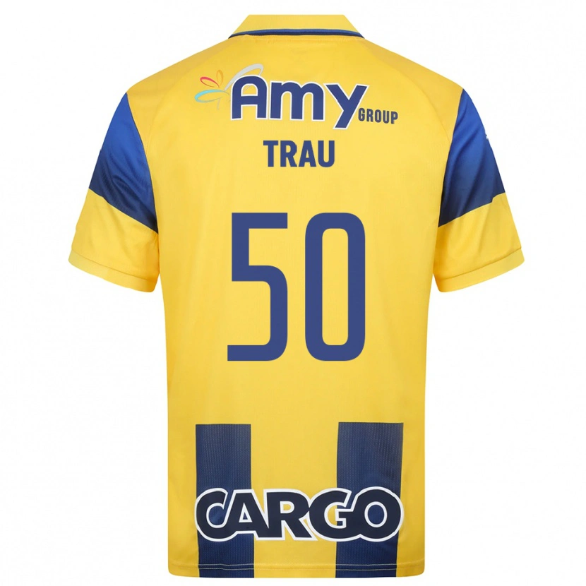 Danxen Femme Maillot Idan Trau #50 Jaune Marine Tenues Domicile 2025/26 T-Shirt