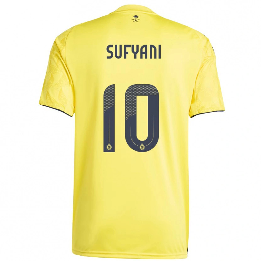 Danxen Femme Maillot Abdulrahman Sufyani #10 Jaune Noir Tenues Domicile 2025/26 T-Shirt