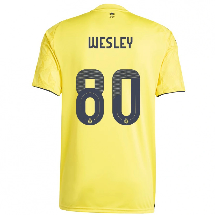 Danxen Femme Maillot Wesley #80 Jaune Noir Tenues Domicile 2025/26 T-Shirt