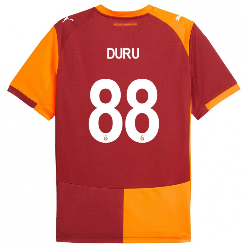 Danxen Femme Maillot Mustafa Duru #88 Rouge Orange Tenues Domicile 2025/26 T-Shirt