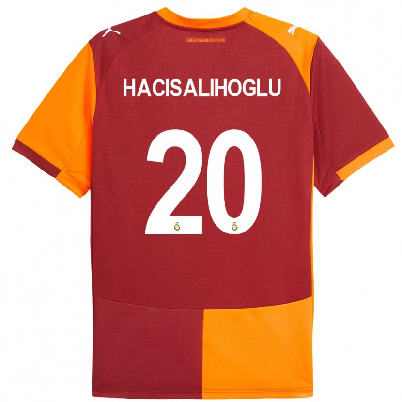 Danxen Femme Maillot Arda Hacisalihoglu #20 Rouge Orange Tenues Domicile 2025/26 T-Shirt