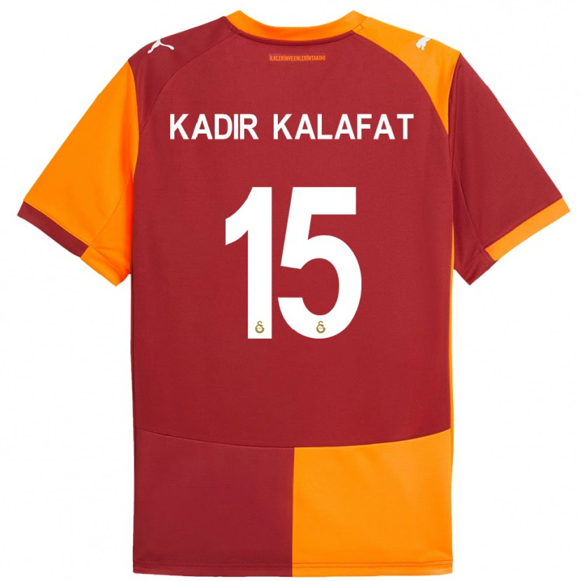Danxen Femme Maillot İsmail Kadir Kalafat #15 Rouge Orange Tenues Domicile 2025/26 T-Shirt