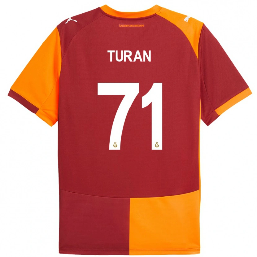 Danxen Femme Maillot Hasan Turan #71 Rouge Orange Tenues Domicile 2025/26 T-Shirt