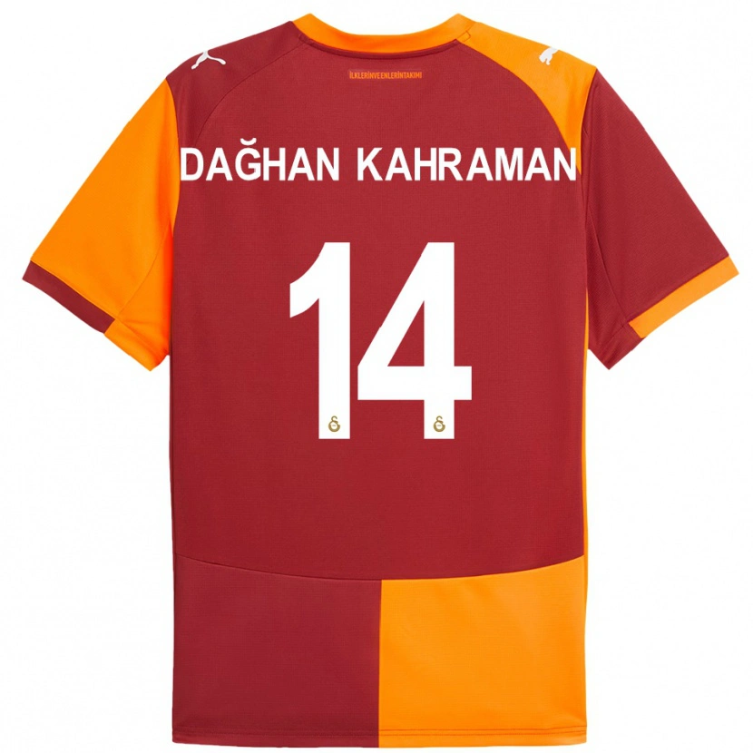 Danxen Femme Maillot Yusuf Dağhan Kahraman #14 Rouge Orange Tenues Domicile 2025/26 T-Shirt
