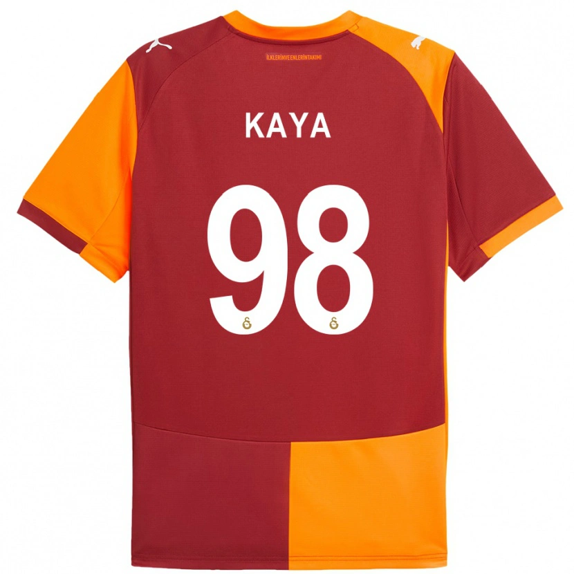 Danxen Femme Maillot Eren Kaya #98 Rouge Orange Tenues Domicile 2025/26 T-Shirt