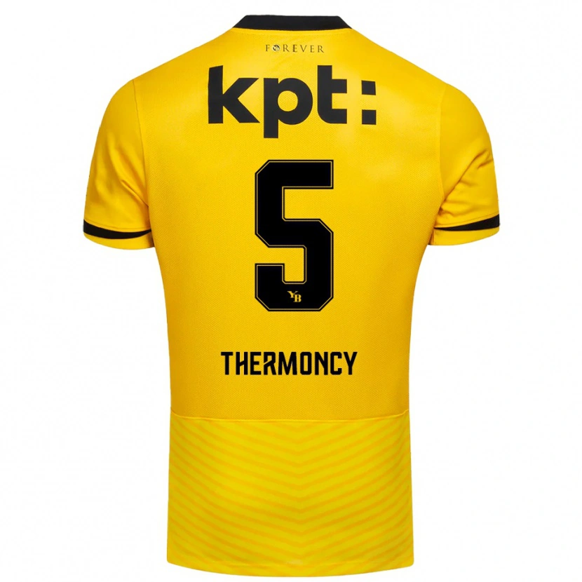Danxen Femme Maillot Keeto Thermoncy #5 Jaune Noir Tenues Domicile 2025/26 T-Shirt