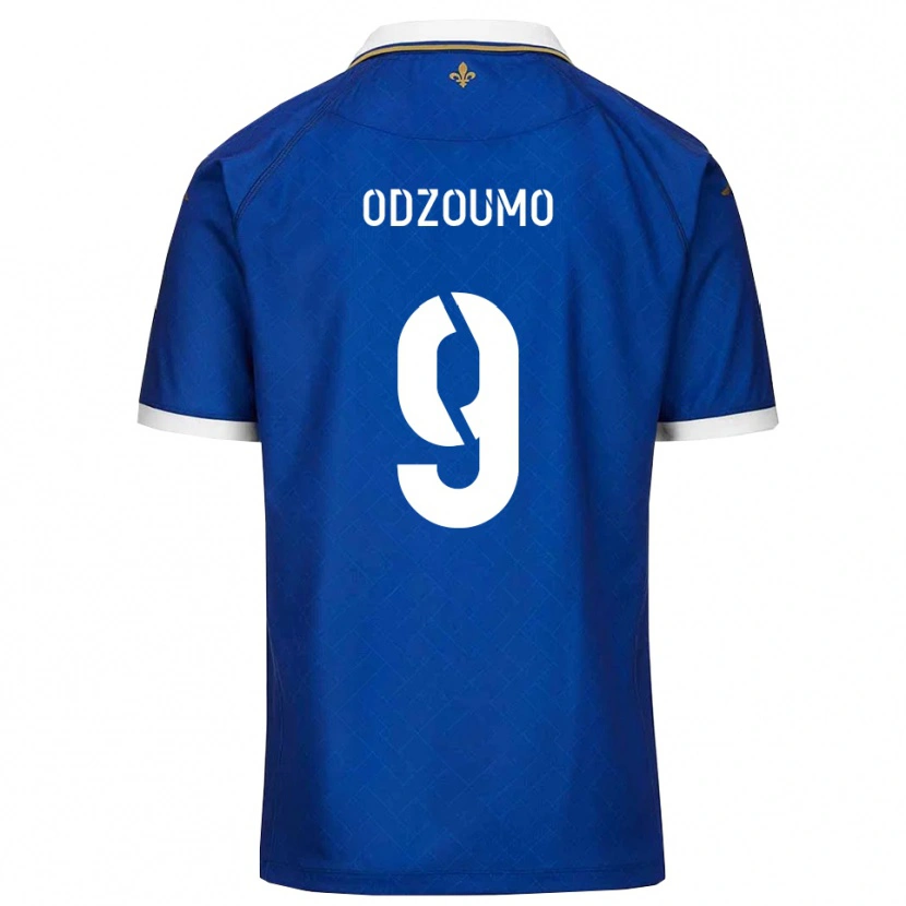 Danxen Femme Maillot Cédric Odzoumo #9 Bleu Or Tenues Domicile 2025/26 T-Shirt