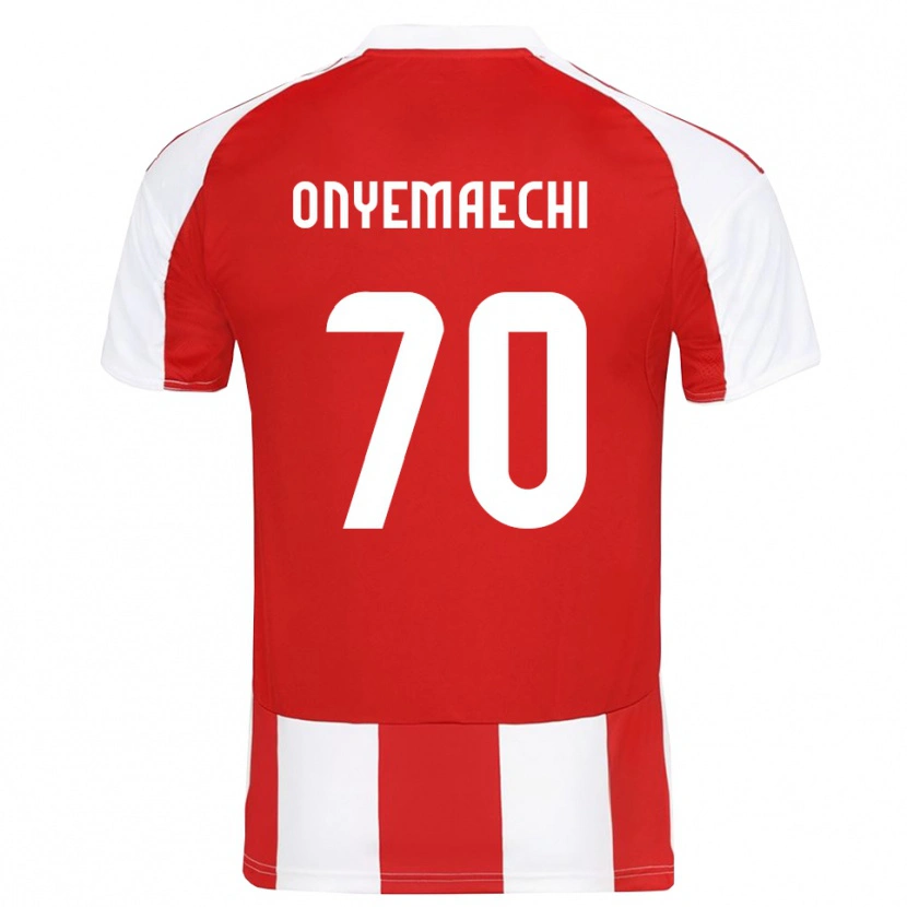 Danxen Femme Maillot Bruno Onyemaechi #70 Rouge Blanc Tenues Domicile 2025/26 T-Shirt