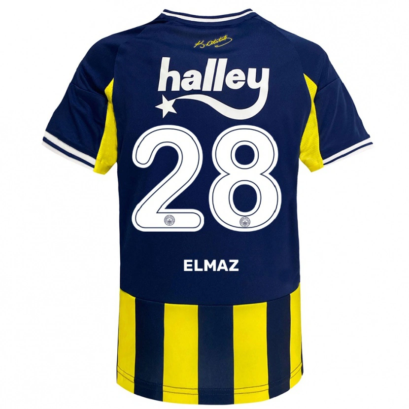 Danxen Femme Maillot Bartuğ Elmaz #28 Jaune Marine Blanc Tenues Domicile 2025/26 T-Shirt