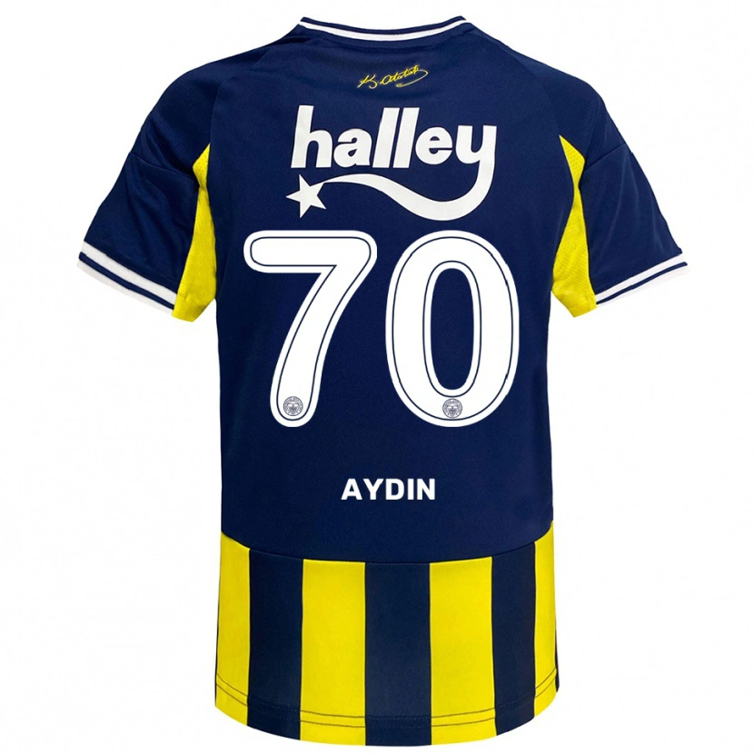 Danxen Femme Maillot Oğuz Aydın #70 Jaune Marine Blanc Tenues Domicile 2025/26 T-Shirt