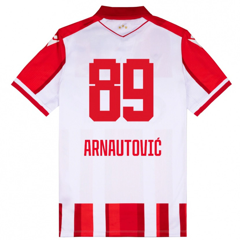 Danxen Femme Maillot Marko Arnautovic #89 Rouge Blanc Tenues Domicile 2025/26 T-Shirt