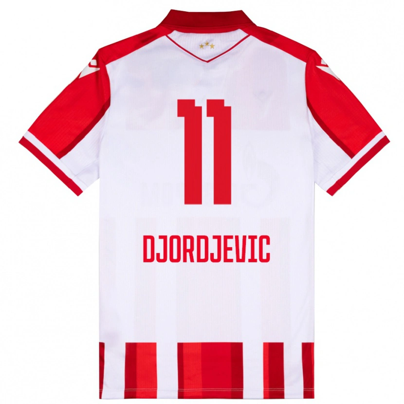 Danxen Femme Maillot Uros Djordjevic #11 Rouge Blanc Tenues Domicile 2025/26 T-Shirt