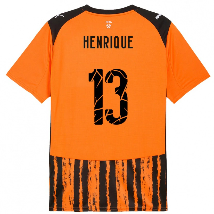 Danxen Femme Maillot Pedro Henrique #13 Orange Noir Tenues Domicile 2025/26 T-Shirt