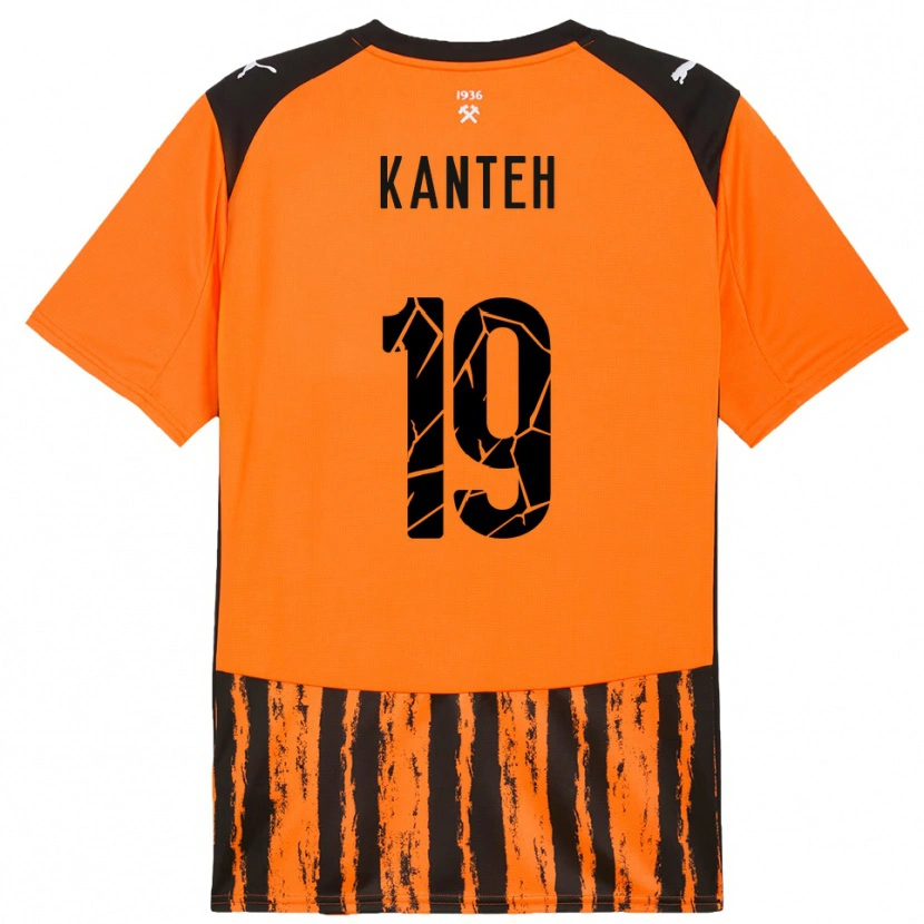 Danxen Femme Maillot Muhamadou Kanteh #19 Orange Noir Tenues Domicile 2025/26 T-Shirt