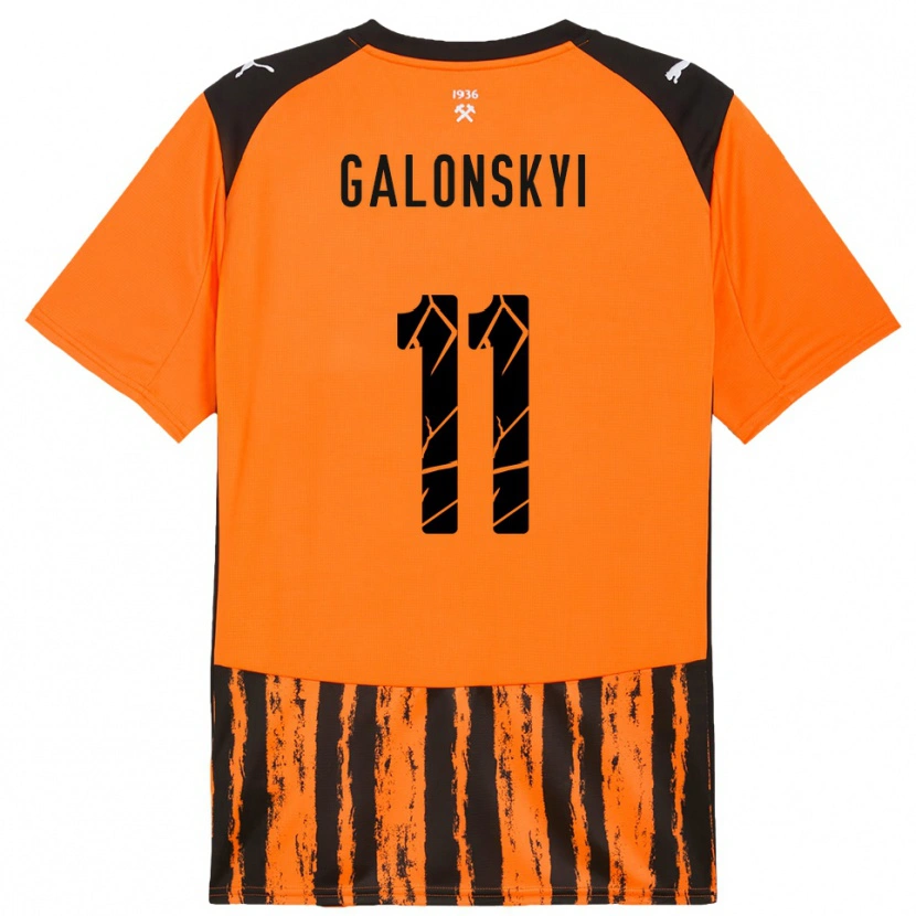 Danxen Femme Maillot Valentyn Galonskyi #11 Orange Noir Tenues Domicile 2025/26 T-Shirt