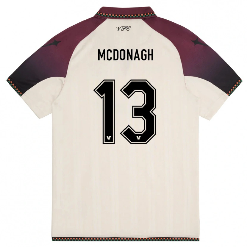 Danxen Femme Maillot Oisin Mcdonagh #13 Crème Bordeaux Tenues Extérieur 2025/26 T-Shirt