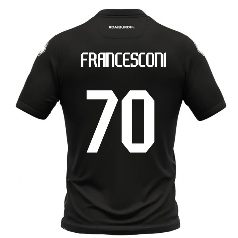 Danxen Femme Maillot Matteo Francesconi #70 Noir Blanc Tenues Extérieur 2025/26 T-Shirt