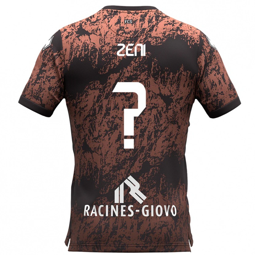 Danxen Femme Maillot Giulio Zeni #0 Marron Noir Tenues Extérieur 2025/26 T-Shirt