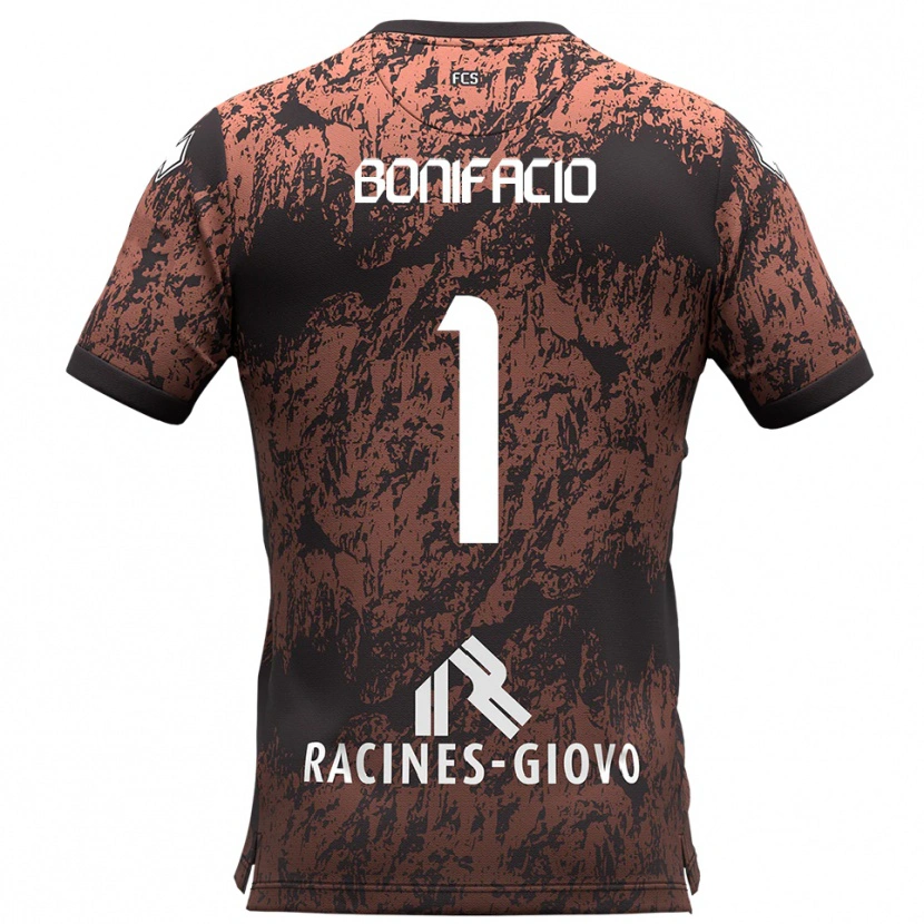 Danxen Femme Maillot Lorenzo Bonifacio #1 Marron Noir Tenues Extérieur 2025/26 T-Shirt