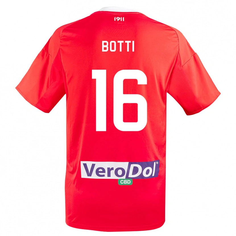 Danxen Femme Maillot Federico Botti #16 Rouge Blanc Tenues Extérieur 2025/26 T-Shirt