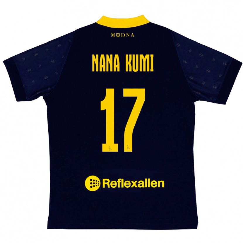 Danxen Femme Maillot Ronald Nana Kumi #17 Marine Jaune Tenues Extérieur 2025/26 T-Shirt
