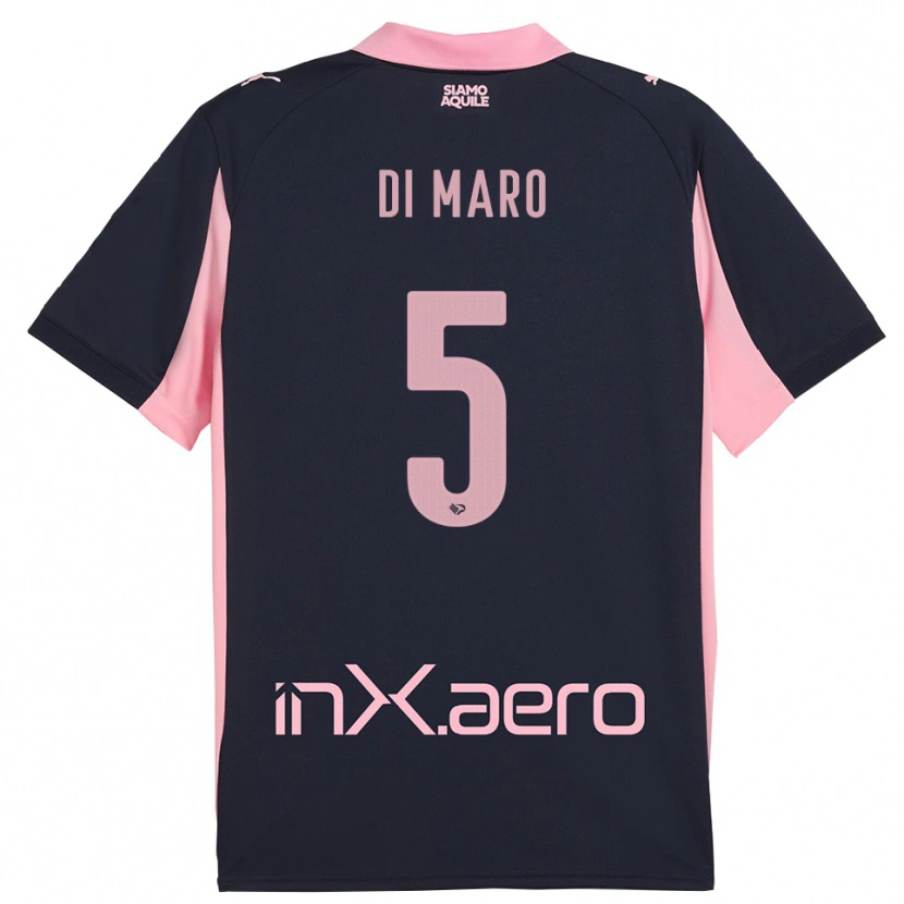 Danxen Femme Maillot Filippo Di Maro #5 Marine Rose Tenues Extérieur 2025/26 T-Shirt
