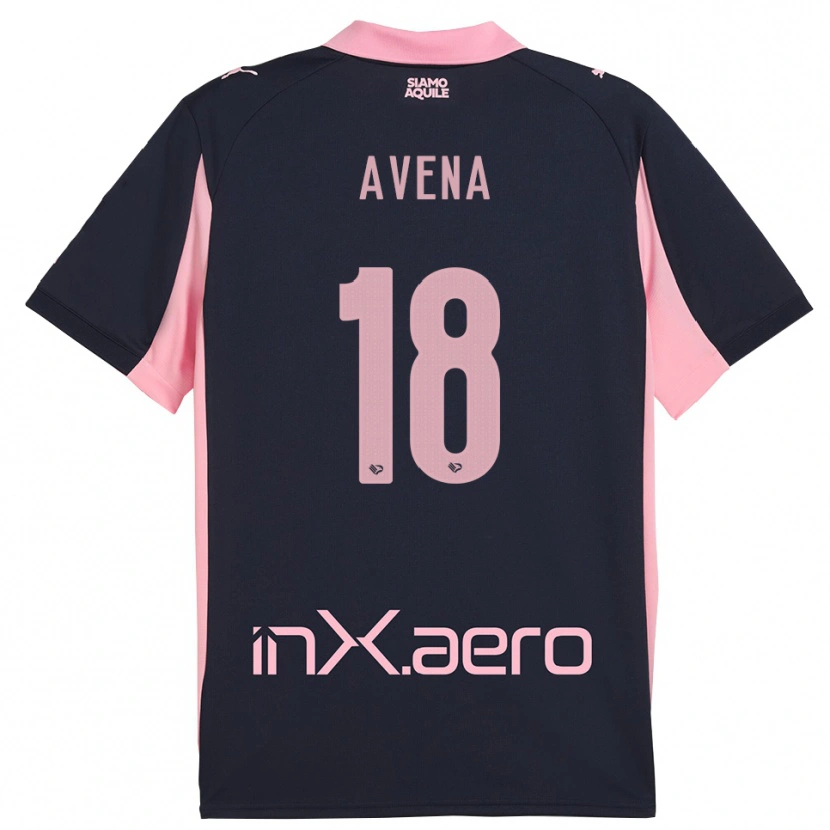 Danxen Femme Maillot Pietro Avena #18 Marine Rose Tenues Extérieur 2025/26 T-Shirt