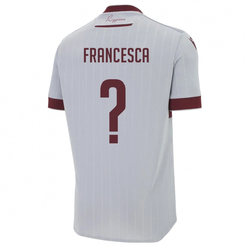 Danxen Femme Maillot Lenzini Francesca #0 Bourgogne Blanc Tenues Extérieur 2025/26 T-Shirt