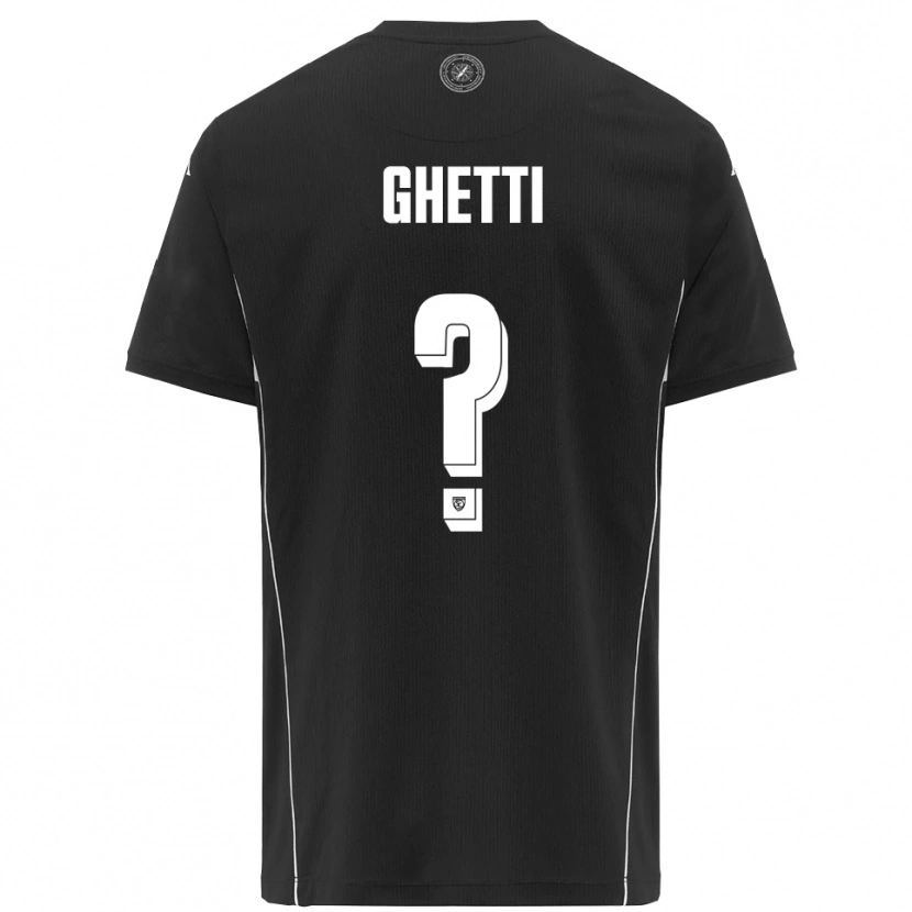 Danxen Femme Maillot Davide Ghetti #0 Noir Blanc Tenues Extérieur 2025/26 T-Shirt