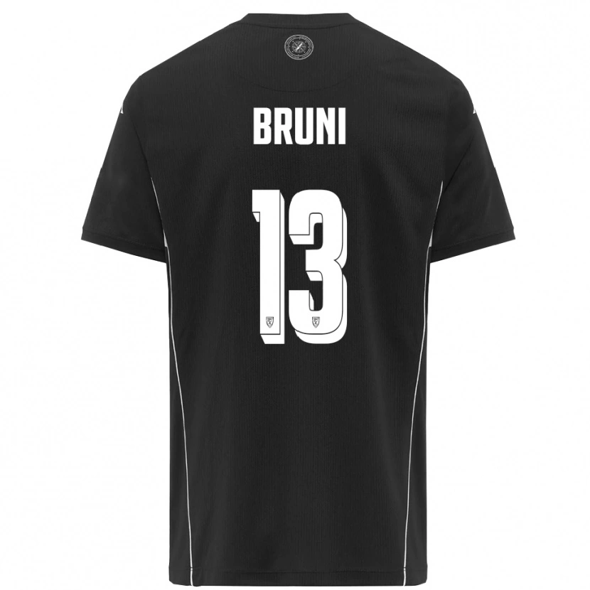 Danxen Femme Maillot Filippo Bruni #13 Noir Blanc Tenues Extérieur 2025/26 T-Shirt
