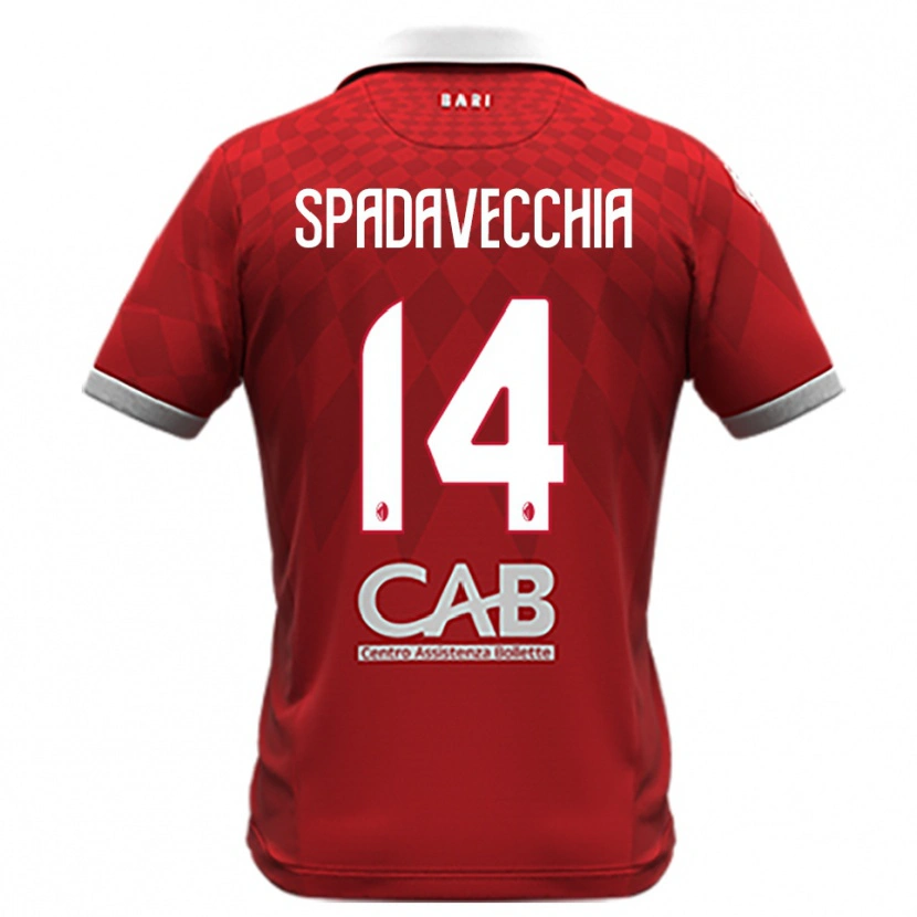 Danxen Femme Maillot Pantaleo Spadavecchia #14 Rouge Blanc Tenues Extérieur 2025/26 T-Shirt