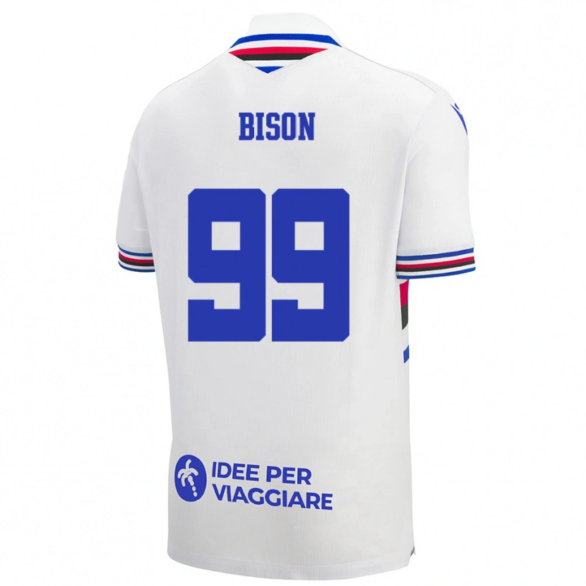 Danxen Femme Maillot Giulia Bison #99 Blanc Bleu Rouge Tenues Extérieur 2025/26 T-Shirt